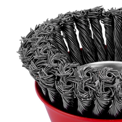 Щетка для УШМ, 125 мм, М14, "чашка", двухрядная, крученая проволока 0.8 мм Matrix по ценам производителя в Екатеринбурге с доставкой по всей России