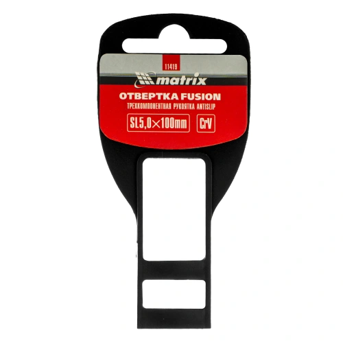 Отвертка Fusion, SL5 х 100 мм, CrV, трехкомпонентная рукоятка "Anti slip" Matrix по ценам производителя в Екатеринбурге с доставкой по всей России