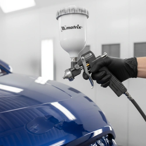 Набор пневмоинструмента, 5 предметов, быстросъемное соединение, краскораспылитель с верхним бачком Matrix по ценам производителя в Екатеринбурге с доставкой по всей России