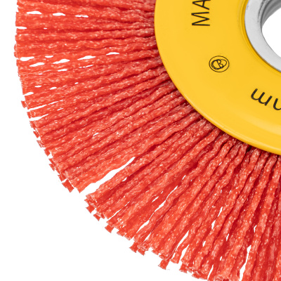 Щетка для УШМ, 125 мм, Плоская, нейлоновая щетина, посадка 22,2 мм Denzel по ценам производителя в Екатеринбурге с доставкой по всей России