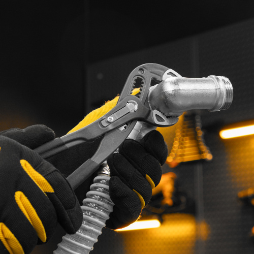 Клещи переставные, кнопочный механизм, обливные рукоятки, 250 мм Denzel по ценам производителя в Екатеринбурге с доставкой по всей России