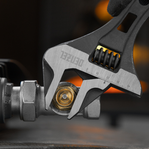 Ключ разводной 185 мм, CrV, кованый, укороченная рукоятка Denzel по ценам производителя в Екатеринбурге с доставкой по всей России