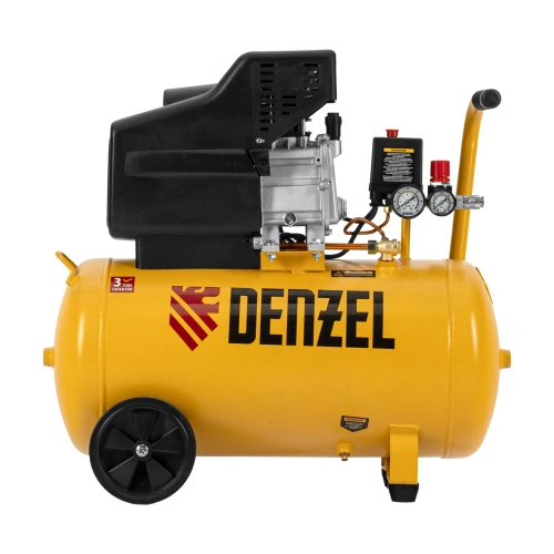 Компрессор воздушный, прямой привод DC1500/50, 1.5 кВт, 50 литров, 220 л/мин Denzel купить в Москве с доставкой по всей России | ProtosMarket.ru