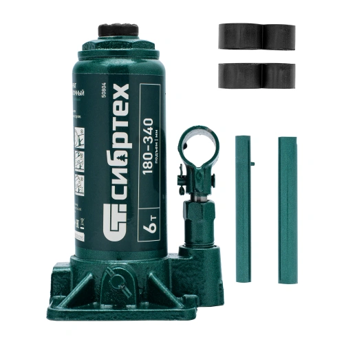 Домкрат гидравлический бутылочный, 6 т, 180-340 мм Сибртех по ценам производителя в Екатеринбурге с доставкой по всей России