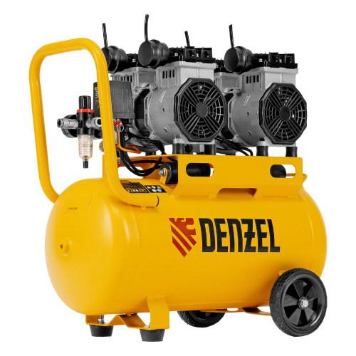 Компрессор безмасляный, малошумный DLS 2200/50, 2200 Вт, 2x1100, 50 л, 380 л/мин Denzel по ценам производителя в Екатеринбурге с доставкой по всей России