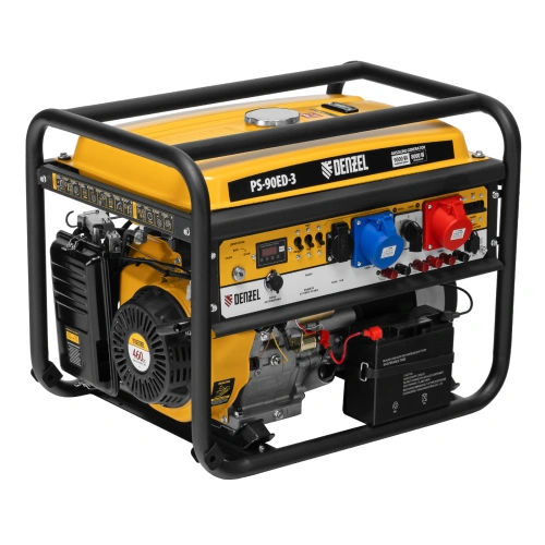 Генератор бензиновый PS 90 ED-3, 9.0 кВт, переключение режима 230 В/400 В, 25 л, электростартер Denzel по ценам производителя в Екатеринбурге с доставкой по всей России