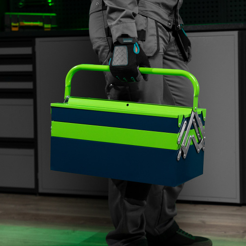 Ящик для инструмента, 430 х 200 х 200 мм, пять секций, металлический Сибртех 90751 по ценам производителя в Екатеринбурге с доставкой по всей России