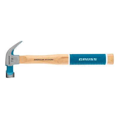 Молоток-гвоздодер, 200 г, угол 45, магнит, обрезиненная рукоятка American hickory GROSS по ценам производителя в Екатеринбурге с доставкой по всей России