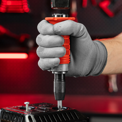 Отвертка ударно-поворотная 1/2, набор бит, 6 шт, обрезиненная ручка, пластиковый бокс Matrix по ценам производителя в Екатеринбурге с доставкой по всей России