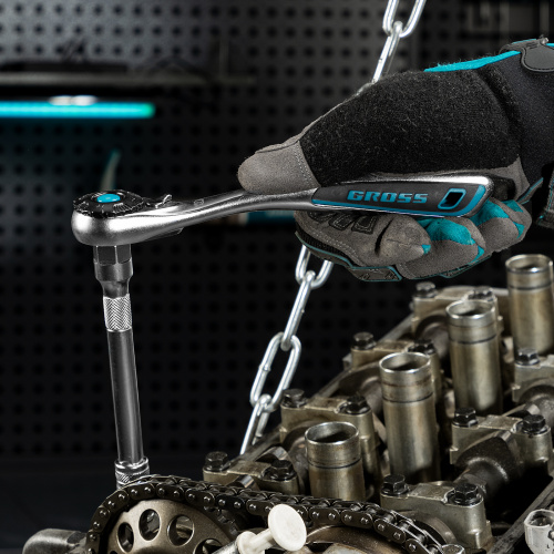 Набор торцевых головок, трещотка 120 зубьев, 3/8", CrV, 12 предметов Gross по ценам производителя в Екатеринбурге с доставкой по всей России