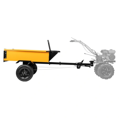 Прицеп для мотоблока TT-500, оцинк., груз. 500 кг, рег. сцепка, колеса 4.00-10, в упаковке Denzel по ценам производителя в Екатеринбурге с доставкой по всей России