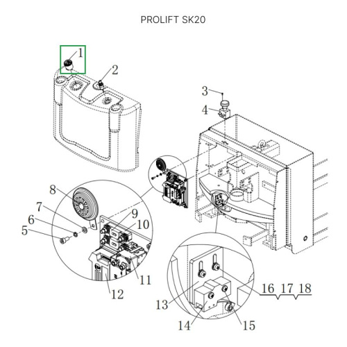 Счетчик моточасов c индикатором заряда для штабелеров SDR/SDK 1,5-2 т, для тележек SK20 по ценам производителя в Екатеринбурге с доставкой по всей России