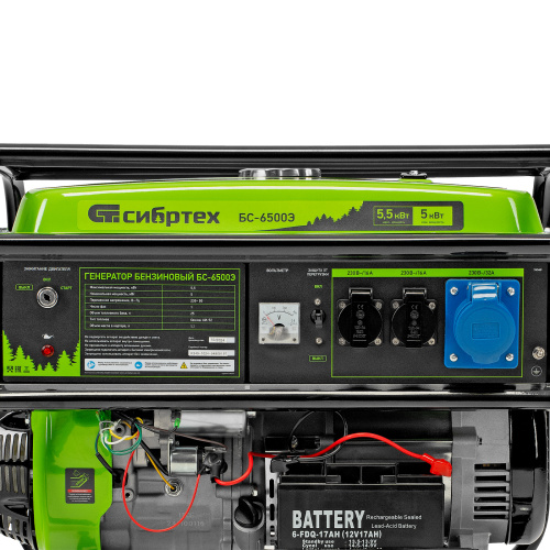 Генератор бензиновый БС-6500Э, 5.5 кВт, 230В, четырехтактный, 25 л, электростартер Сибртех по ценам производителя в Екатеринбурге с доставкой по всей России