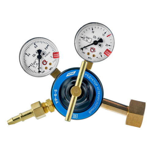 Редуктор углекислотный УР-6-5 (манометры с поверкой) купить в Москве с доставкой по всей России | ProtosMarket.ru