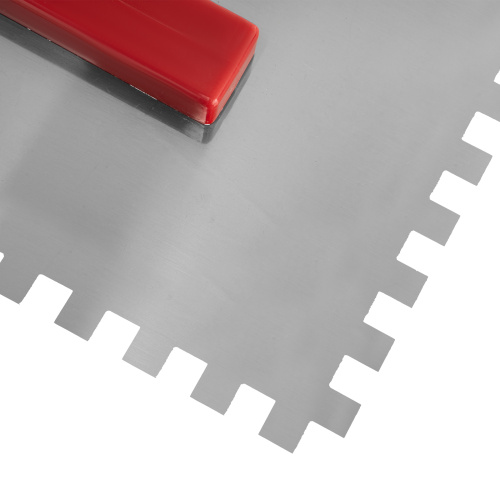 Гладилка стальная, 280 x 130 мм, зеркальная полировка, пластмастмассовая ручка, зуб 8 x 8 мм Matrix по ценам производителя в Екатеринбурге с доставкой по всей России