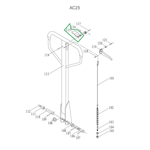 Пластина рычага управления режимом работы для гидравлических тележек AC25 по ценам производителя в Екатеринбурге с доставкой по всей России