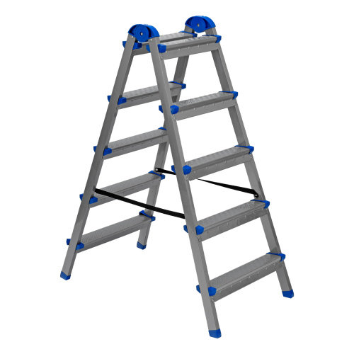 Стремянка двухсторонняя 5 ступеней, сталь профиль, стальные ступени, Сибртех по ценам производителя в Екатеринбурге с доставкой по всей России