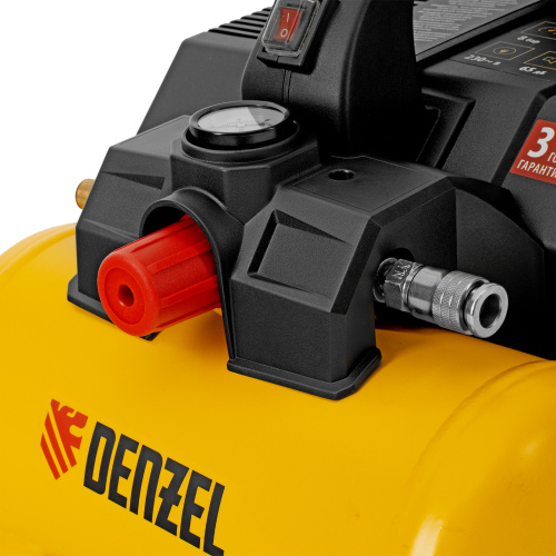 Компрессор  DLS750/6 безмасляный малошумный 750 Вт, 140 л/мин,ресивер 6 л Denzel по ценам производителя в Екатеринбурге с доставкой по всей России