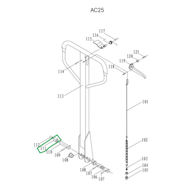 Нажимной ролик ручки для гидравлических тележек JC20 по ценам производителя в Екатеринбурге с доставкой по всей России