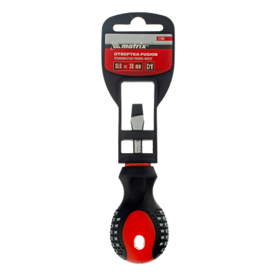 Отвертка Fusion, SL6 х 38 мм, CrV, трехкомпонентная рукоятка "Anti slip" Matrix по ценам производителя в Екатеринбурге с доставкой по всей России