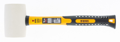Киянка резиновая, 16 oz, белая резина, фибергласовая рукоятка Denzel по ценам производителя в Екатеринбурге с доставкой по всей России