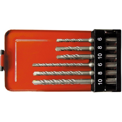 Набор буров по бетону, 6-8-10 х 110.6-8-10 х 160 мм, 6 шт, в пластиковой коробке, SDS Plus Matrix по ценам производителя в Екатеринбурге с доставкой по всей России