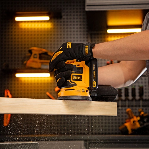 Машина шлифовальная эксцентриковая аккумуляторная COS-125, 18В Li-Ion Denzel по ценам производителя в Екатеринбурге с доставкой по всей России