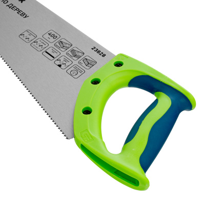 Ножовка по дереву"Зубец" для точных пильных работ, 400 мм, каленый зуб 2D, 14 TPI, двухкомпонентная рукоятка Сибртех по ценам производителя в Екатеринбурге с доставкой по всей России