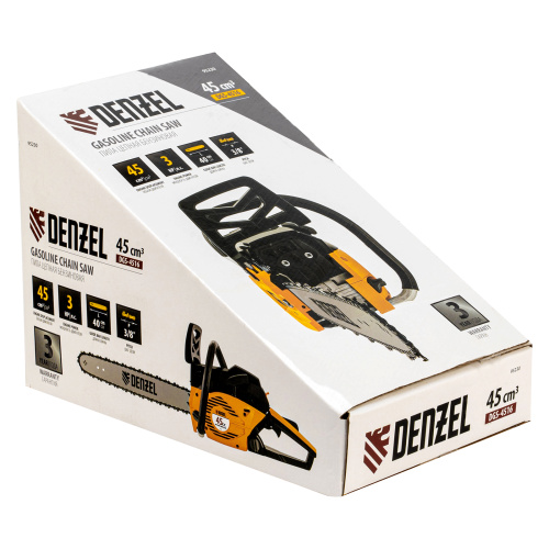 Пила цепная бензиновая DGS-4516, шина 40 см, 45 см3, 3 л.с, шаг 3/8, паз 1.3 мм, 57 звеньев Denzel по ценам производителя в Екатеринбурге с доставкой по всей России
