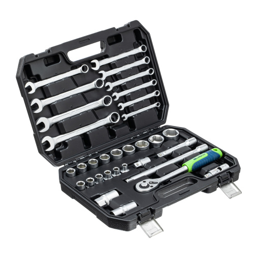 Набор инструментов, 1/2", пластиковый кейс, 32 предмета// Сибртех по ценам производителя в Екатеринбурге с доставкой по всей России