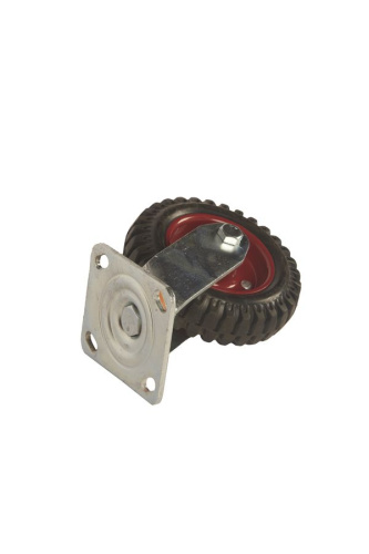 Колесо большегрузное поворотное PS 160 мм резина с протектором (F) по ценам производителя в Екатеринбурге с доставкой по всей России