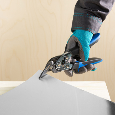 Ножницы по металлу "Piranha", усиленные, 255 мм, прямой и правый рез, сталь СrMo, двухкомпонентные рукоятки Gross по ценам производителя в Екатеринбурге с доставкой по всей России