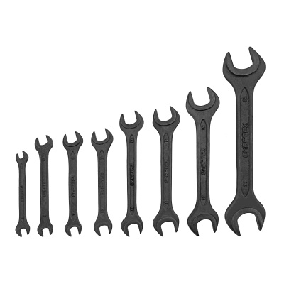 Набор ключей рожковых, 6 - 24 мм, 8 шт., CrV, фосфатированные Сибртех по ценам производителя в Екатеринбурге с доставкой по всей России