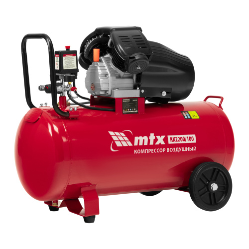 Компрессор воздушный КК-2200/100, 2,2 кВт, 350 л/мин, 100 л, прямой привод, масляный MTX по ценам производителя в Екатеринбурге с доставкой по всей России