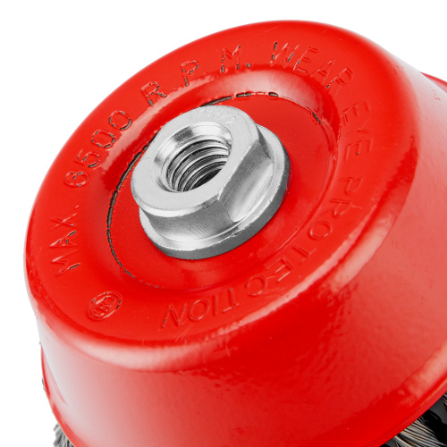 Щетка для УШМ, 125 мм, М14, "чашка", двухрядная, крученая проволока 0.5 мм Matrix по ценам производителя в Екатеринбурге с доставкой по всей России