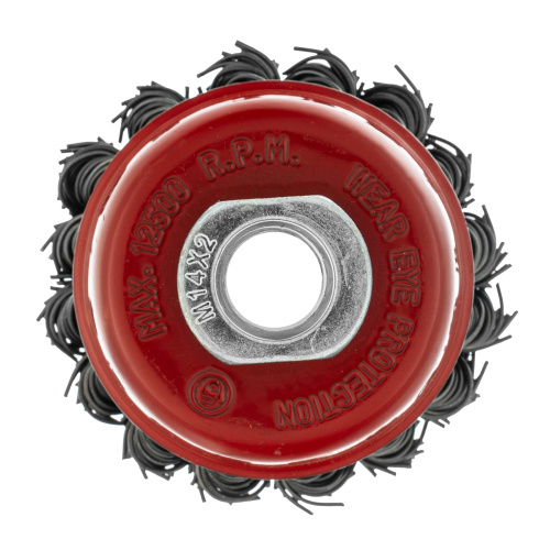 Щетка для УШМ, 65 мм, М14, "чашка", крученая проволока 0.8 мм Matrix по ценам производителя в Екатеринбурге с доставкой по всей России