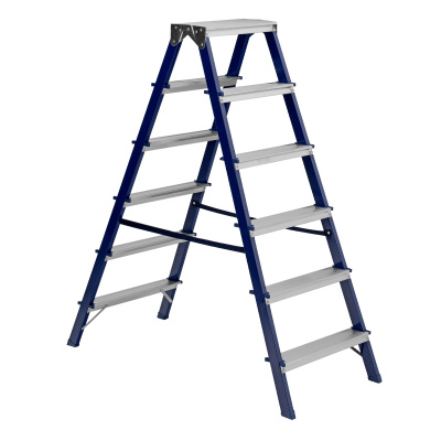 Стремянка двусторонняя 6 ступеней, стальная, Сибртех по ценам производителя в Екатеринбурге с доставкой по всей России