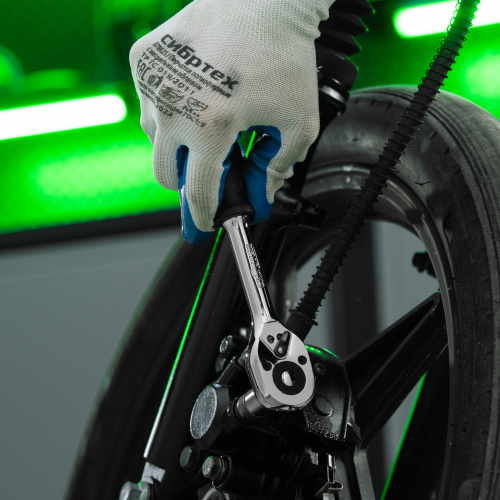 Ключ-трещотка 3/8", 45 зубьев, с быстрым сбросом, CrV, хром Сибртех по ценам производителя в Екатеринбурге с доставкой по всей России