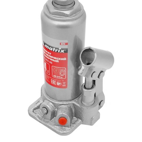 Домкрат гидравлический бутылочный, 4 т, высота подъема 194-372 мм, в пластиковый кейсе Matrix по ценам производителя в Екатеринбурге с доставкой по всей России