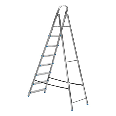 Стремянка, 8 ступеней, стальная, оцинкованная Сибртех по ценам производителя в Екатеринбурге с доставкой по всей России