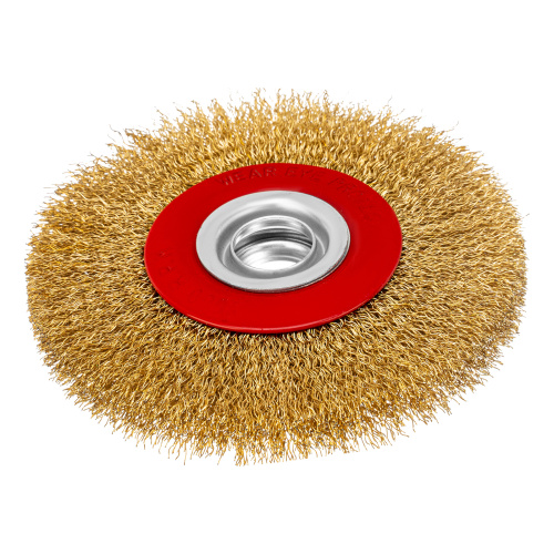 Щетка для точила, 125 мм, посадка 20 мм, плоская, латунированная витая проволока Matrix по ценам производителя в Екатеринбурге с доставкой по всей России