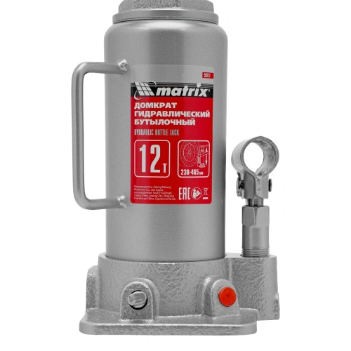 Домкрат гидравлический бутылочный, 12 т, высота подъема 230-465 мм Matrix по ценам производителя в Екатеринбурге с доставкой по всей России