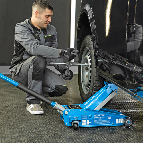 Домкрат гидравлический подкатной, 3 т, 120-450 мм, быстрый подъем, проф. Stels по ценам производителя в Екатеринбурге с доставкой по всей России