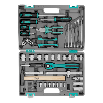 Набор инструментов, 1/2", Cr-V, S2, усиленный кейс, 58 предметов Stels по ценам производителя в Екатеринбурге с доставкой по всей России