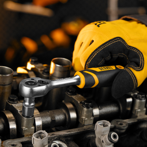 Ключ-трещотка 1/4", 90 зубьев, с быстрым сбросом, CrV Denzel по ценам производителя в Екатеринбурге с доставкой по всей России