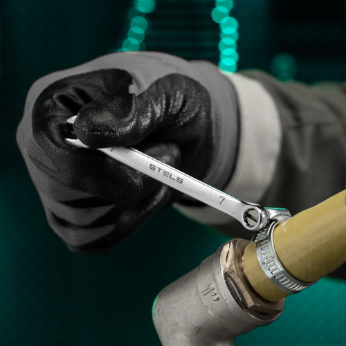 Ключ комбинированный, 7 мм, CrV, матовый хром Stels по ценам производителя в Екатеринбурге с доставкой по всей России