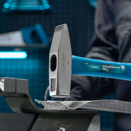Молоток слесарный, 400 г, квадратный боек, фибергласовая обрезиненная рукоятка Gross по ценам производителя в Екатеринбурге с доставкой по всей России