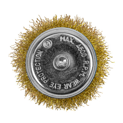 Щетка для дрели, 65 мм, "чашка" со шпилькой, латунированная витая проволока Matrix по ценам производителя в Екатеринбурге с доставкой по всей России