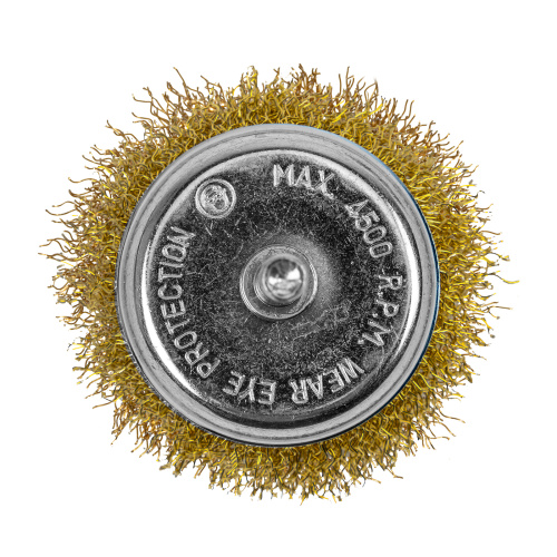 Щетка для дрели, 65 мм, "чашка" со шпилькой, латунированная витая проволока Matrix по ценам производителя в Екатеринбурге с доставкой по всей России