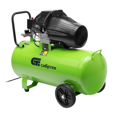 Компрессор воздушный КК-2200/100, 2,2 кВт, 350 л/мин, 100 л, прямой привод, масляный Сибртех по ценам производителя в Екатеринбурге с доставкой по всей России